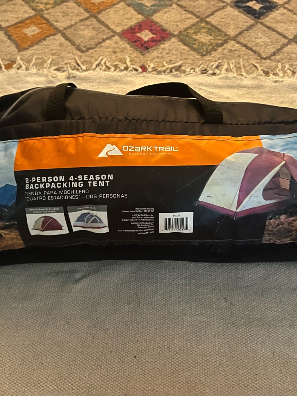 Ozark Trail 2-Person 4-Season Backpacking Tent - Tan/Red